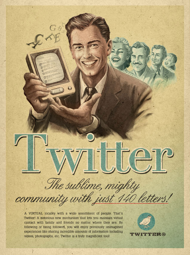 Twitter Vintage Ad